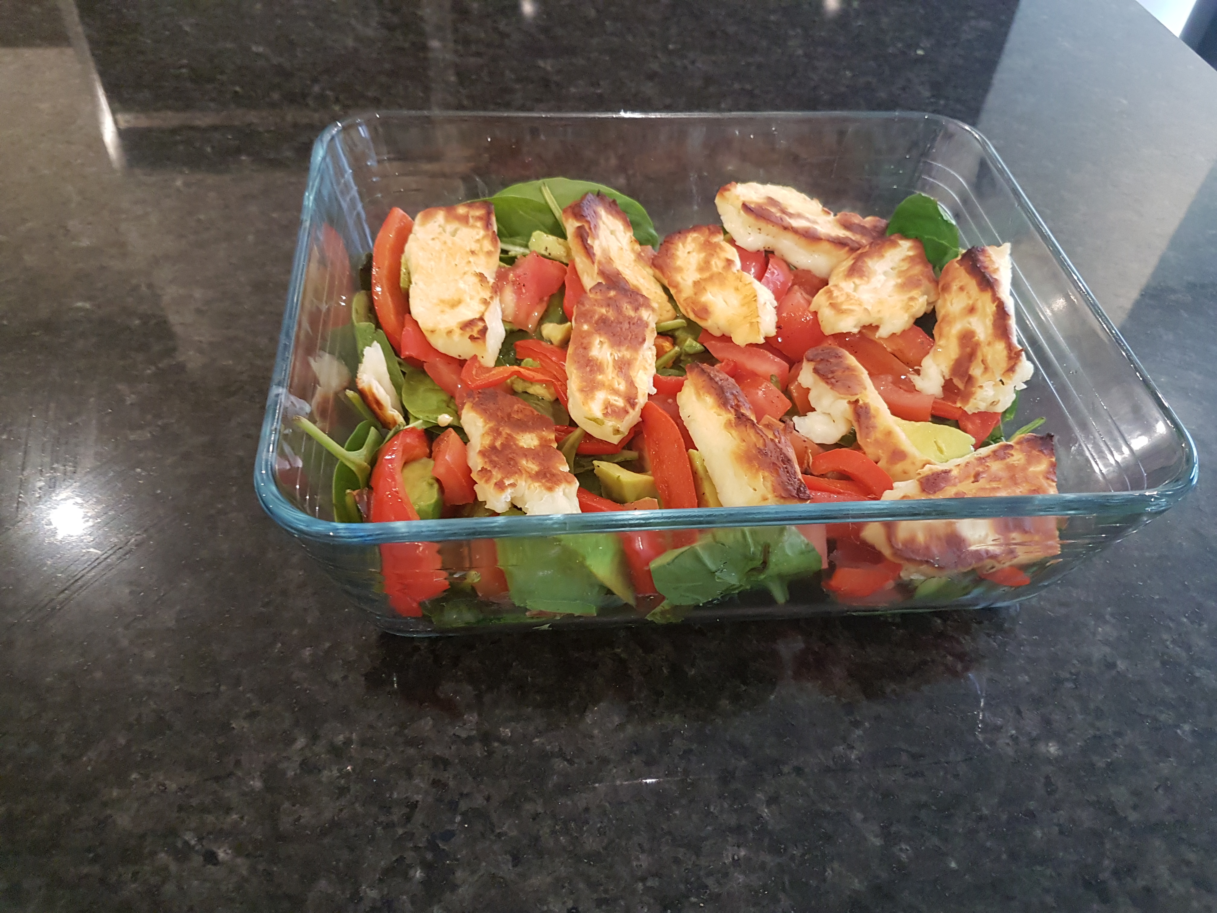 Red Pepper and Halloumi Salad