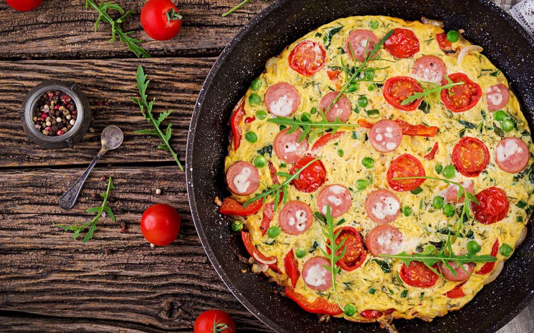 Broccoli,Tomato & Feta Frittata